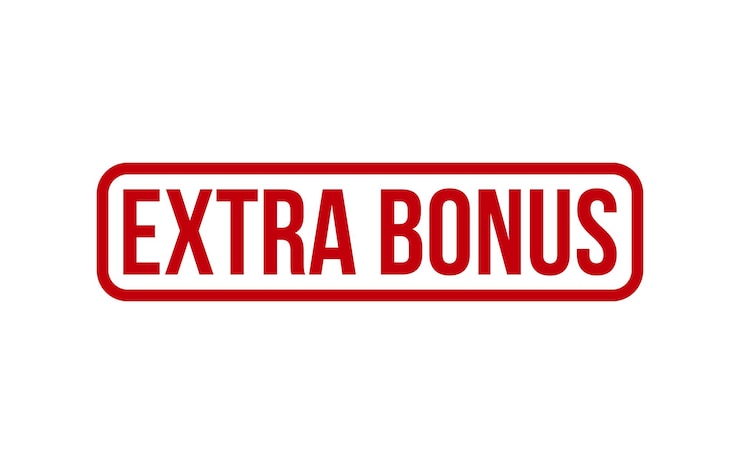 Vettore bonus extra sigillo timbro in gomma vettore