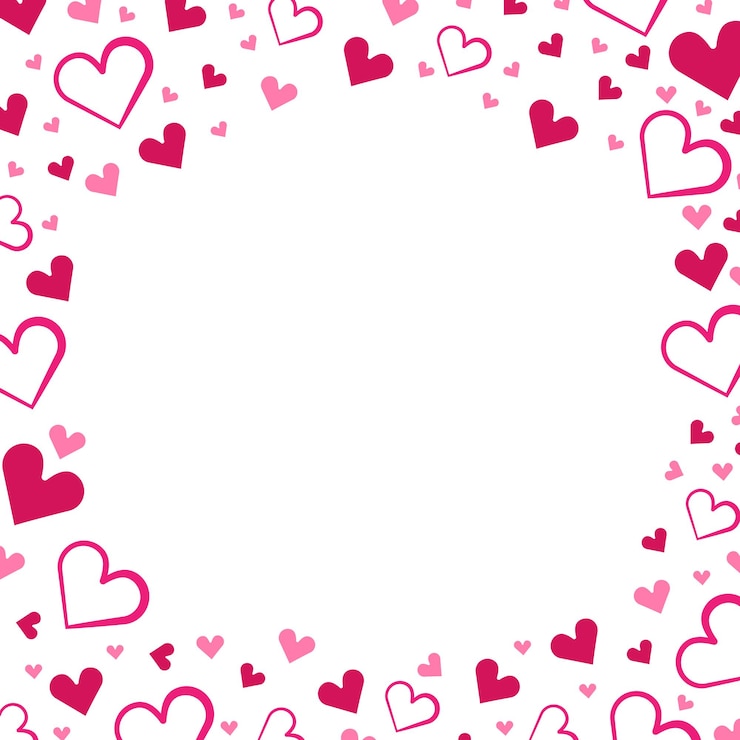 Vettore bordo del cuore per san valentino con glitter rosso. 14 febbraio giorno.