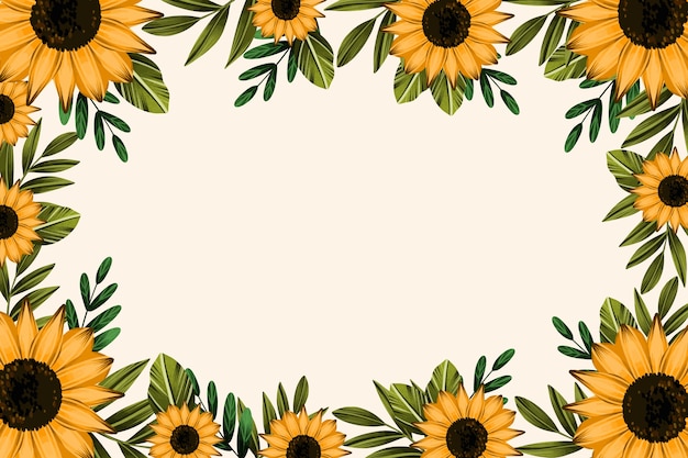 Bordo girasole acquerello