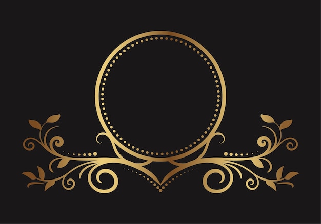 Bordo logo vintage ornamento oro