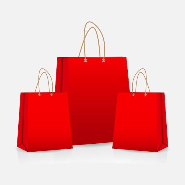 Borsa per la spesa vuota di colore rosso