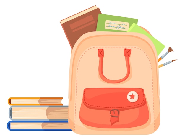 Borsa per studenti con libri e forniture Zaino per la scuola dei cartoni animati