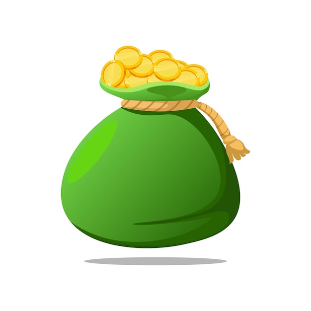 borsa verde piena di soldi