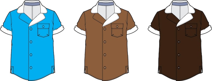 Vettore botswana uniformi scolastiche schizzo piatto modello di illustrazione vettoriale di disegno tecnico