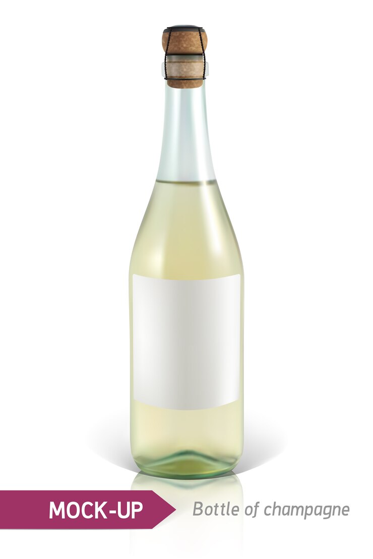 Vettore bottiglia di champagne