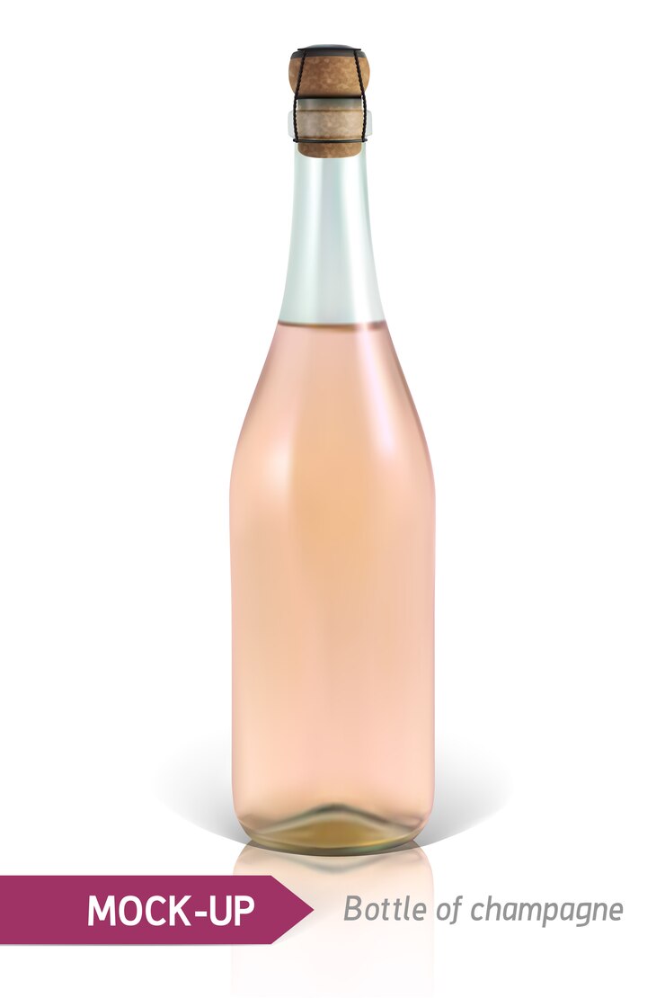 Vettore bottiglia di champagne