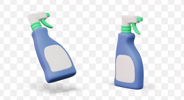 Bottiglia di plastica opaca con ugello a spruzzo contenitore ergonomico per prodotti chimici domestici liquidi