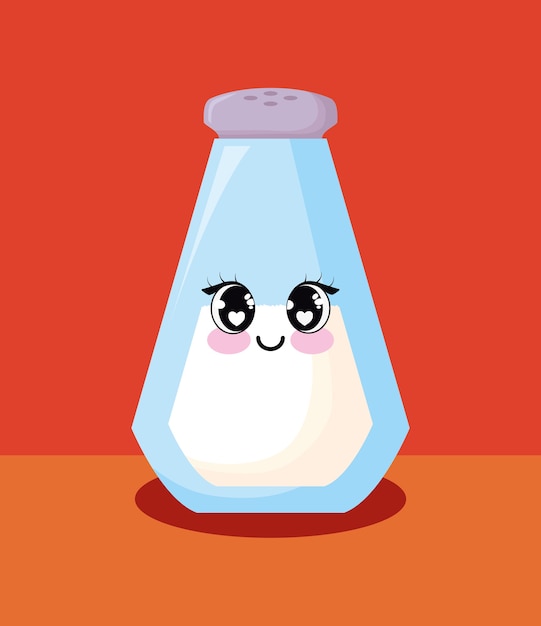 bottiglia di sale kawaii