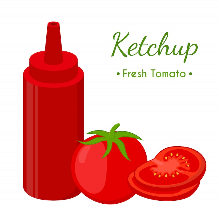 Vettore bottiglia di salsa ketchup