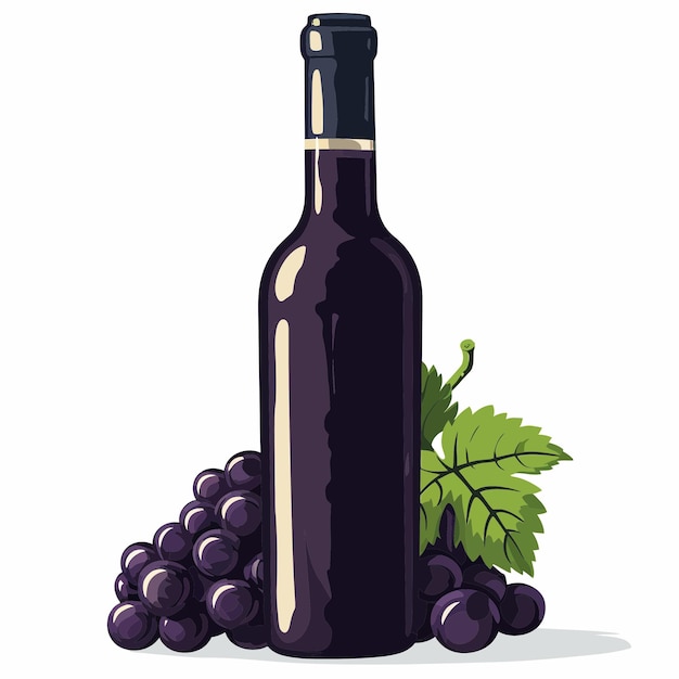 Bottiglia di vino con uva 1