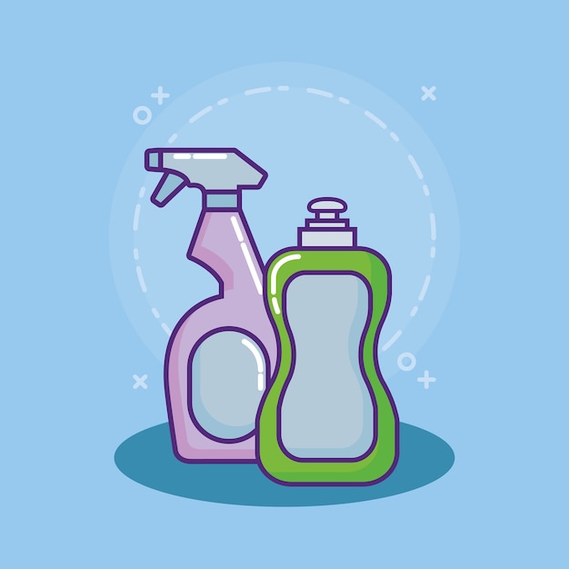 Bottiglia per sapone liquido e flacone spray