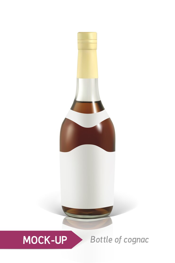 Vettore bottiglie di cognac