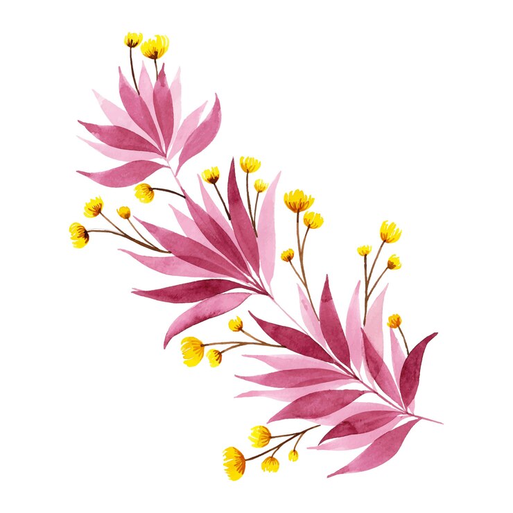 Vettore bouquet di fiori ad acquerello