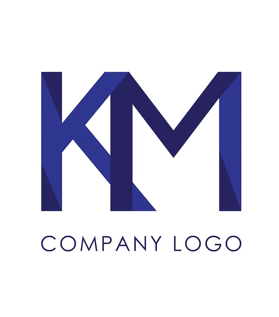 branding identità vettore logo KM design