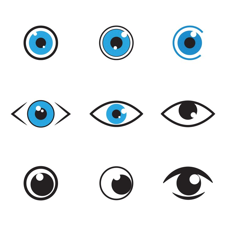 Vettore branding identity corporate eye care design del logo vettoriale