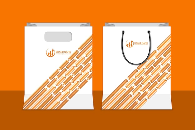 Branding professionale Disegno geometrico di borse per la spesa