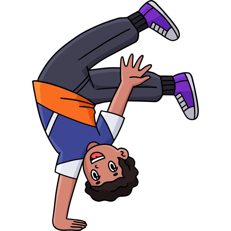 Vettore breakdance b boy air chair pike move clipart
