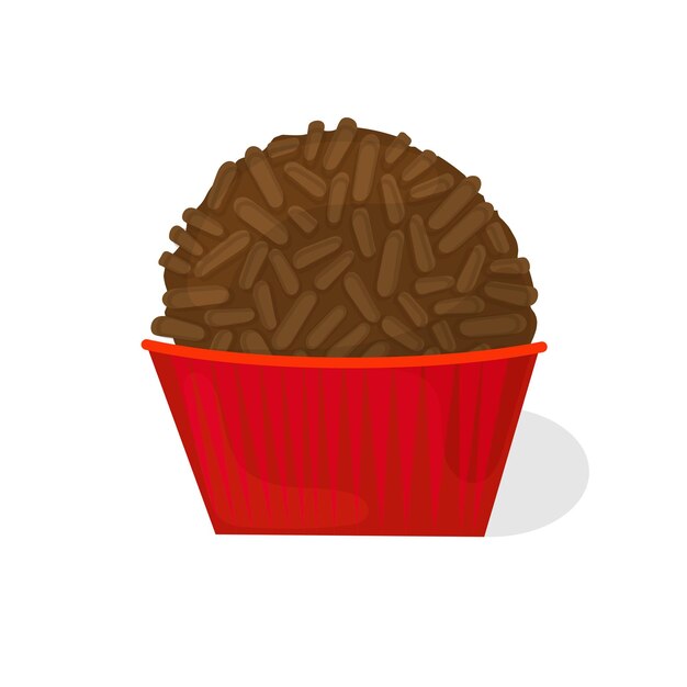 Brigadeiro tradizionale brasiliano Vettore Carino brigadiere Cioccolatini