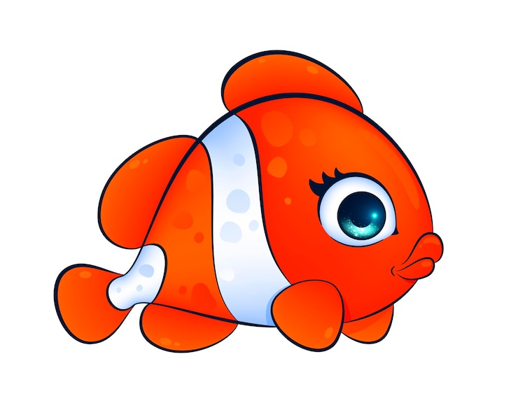 Vettore bright and colorful cartoon fish children's vector illustration illustrazione vettoriale vivace e vivace di un personaggio pesce carino e amichevole perfetto per i disegni per bambini