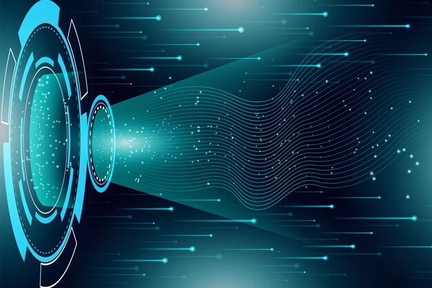 Brillare sfondo futuristico blu