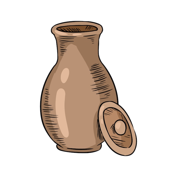 Vettore brocca di latte in ceramica