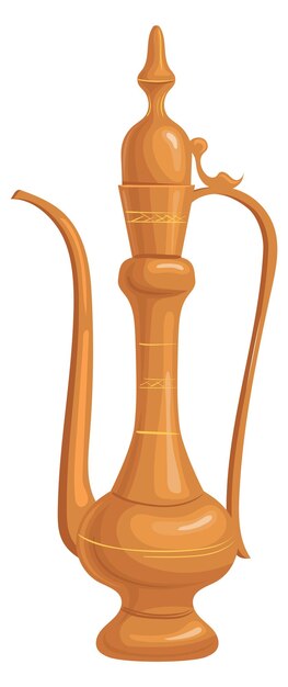 Brocca mediorientale Antica brocca di cartoni animati arabi