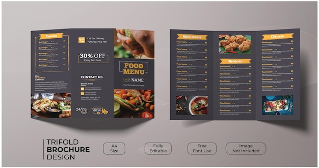 Brochure a tre ante per agenzia di marketing aziendale