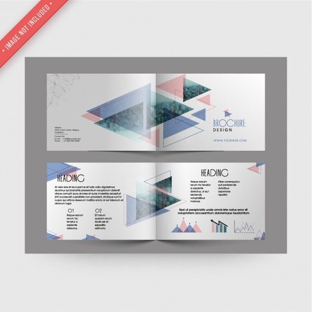 Vettore brochure affari con forme geometriche in colori pastello