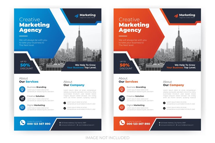 Brochure aziendali creative o modello di progettazione poster poster