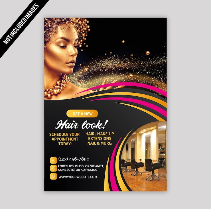 Vettore brochure del salone