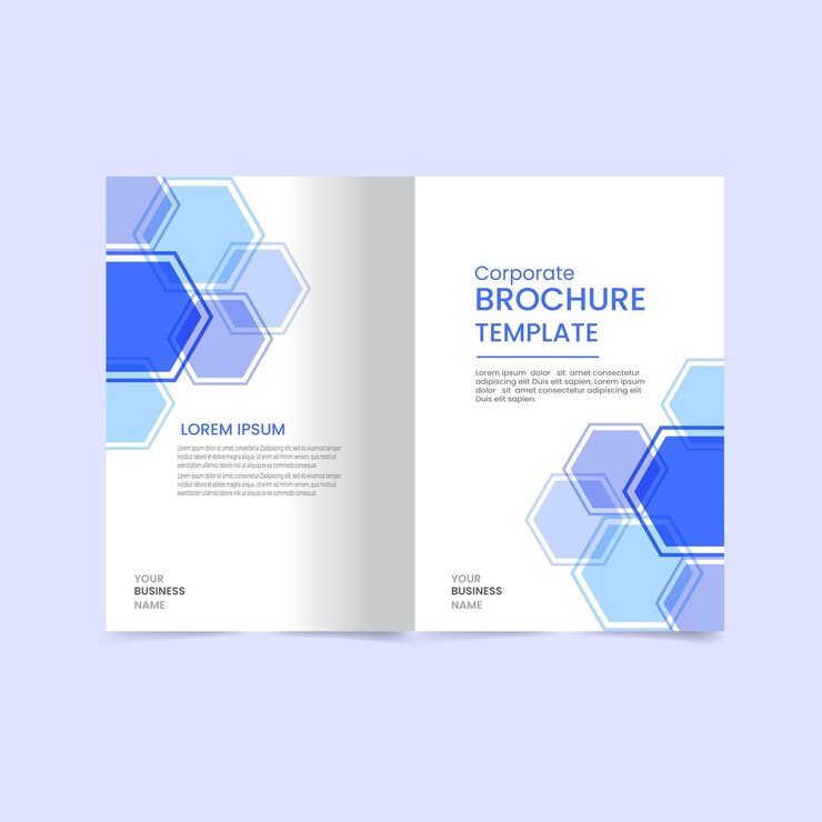 Brochure e modello di copertina del libro