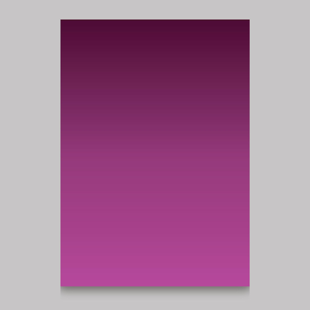 Brochure in bianco opaco di colori web di illustrazione vettoriale di sfondo sfumato viola rosa ombre