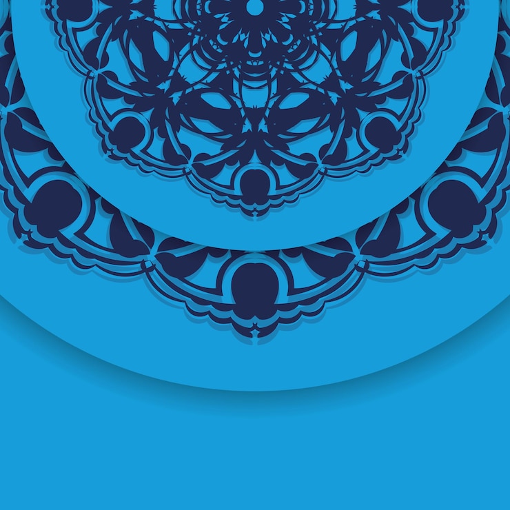 Vettore brochure in blu con un motivo astratto per le tue congratulazioni.
