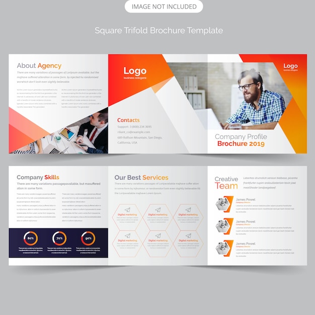 Brochure Trifold Square professionale