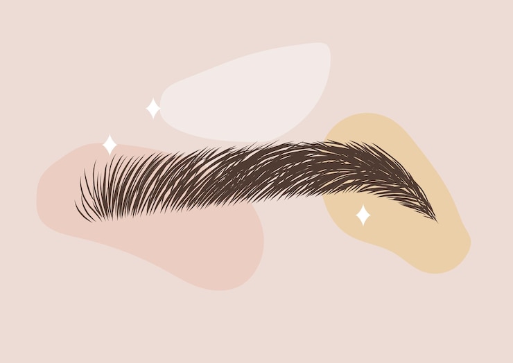Vettore brow master logo elegante forma femminile delle sopracciglia