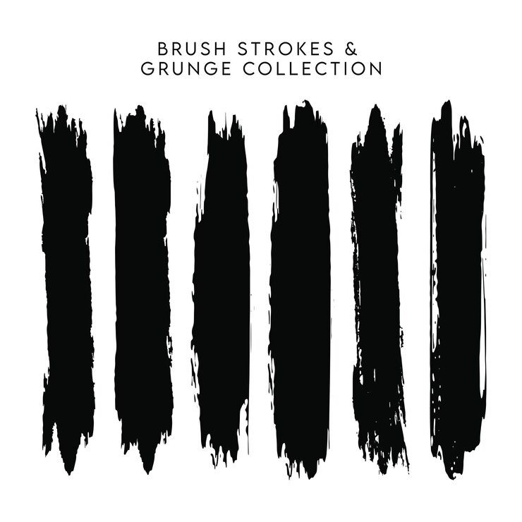 Brush Strokes Grunge Collezione Set