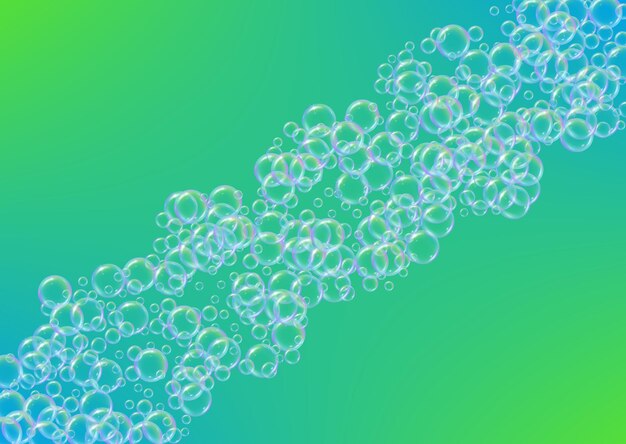 Bubble di shampoo su uno sfondo gradiente