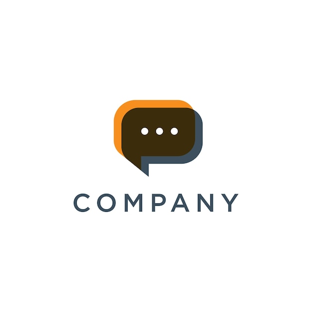 Bubble Speech Speak Icon Logo Template Illustrazione Design
