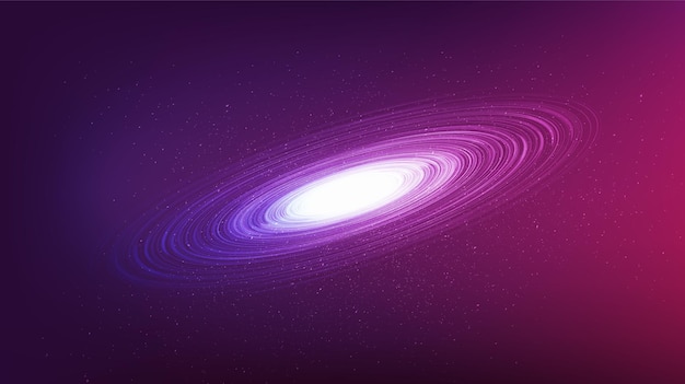 Buco nero viola scuro su sfondo Galaxy