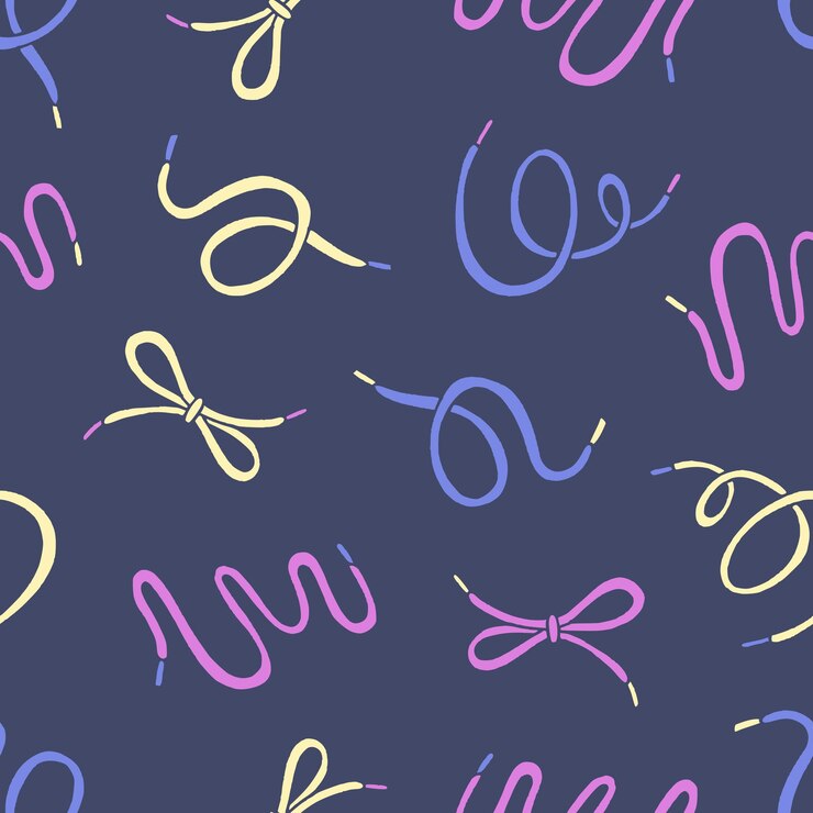 Vettore bunch of shoelaces vector seamless pattern illustrazione del disegno
