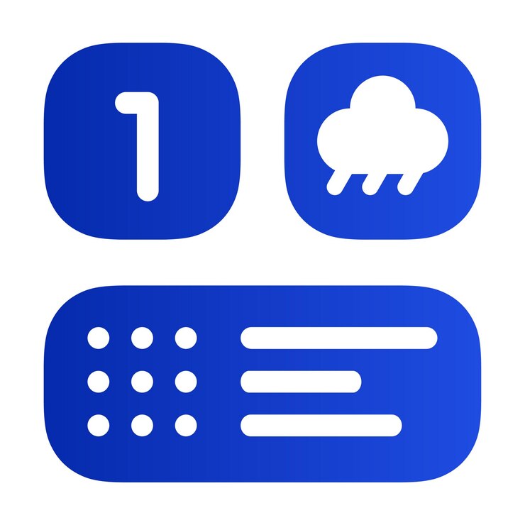 Vettore bundle di widget ui mobile con manager di attività del calendario, previsione del tempo e schermo di blocco dello smartphone