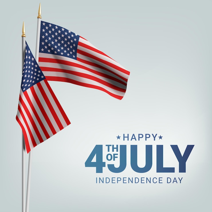 Vettore buon 4 luglio, giorno dell'indipendenza degli stati uniti.