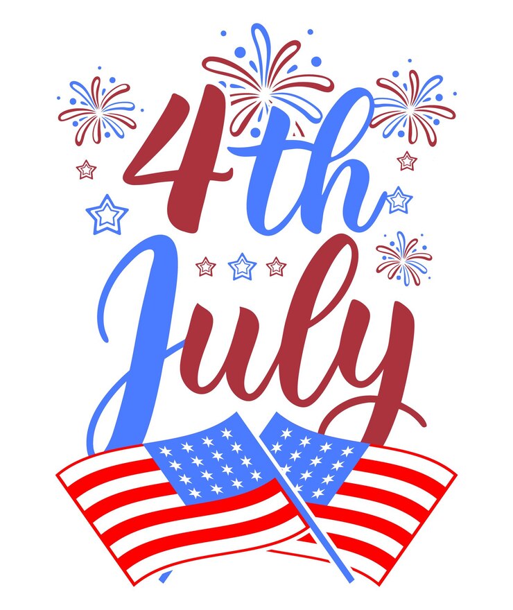 Vettore buon 4 luglio, giorno dell'indipendenza degli stati uniti.