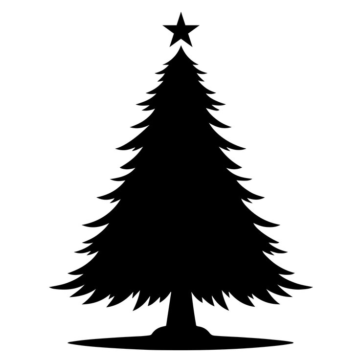 Vettore buon albero di natale senza decorazioni