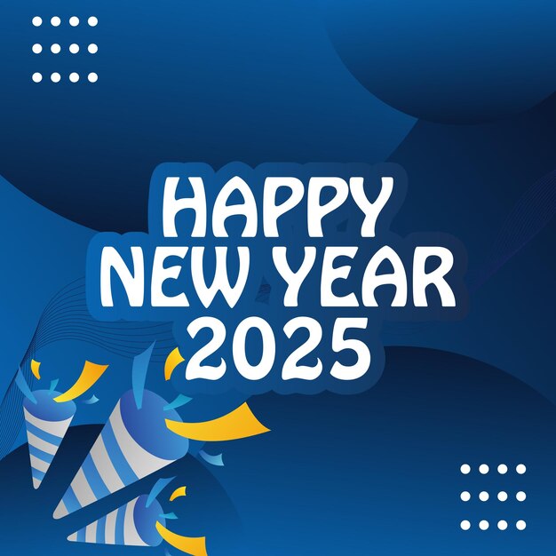 Buon anno 2025 social media post design