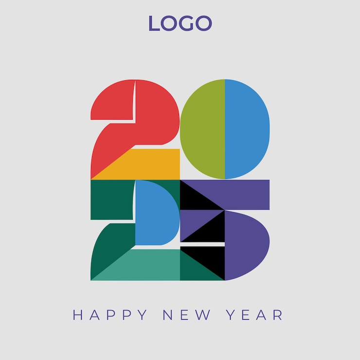 Vettore buon anno 2025 tipografia buon anno vettore buon anno illustrazione