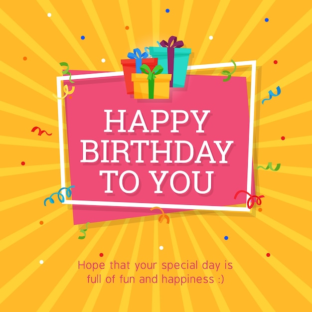 Buon compleanno al tuo modello di carta