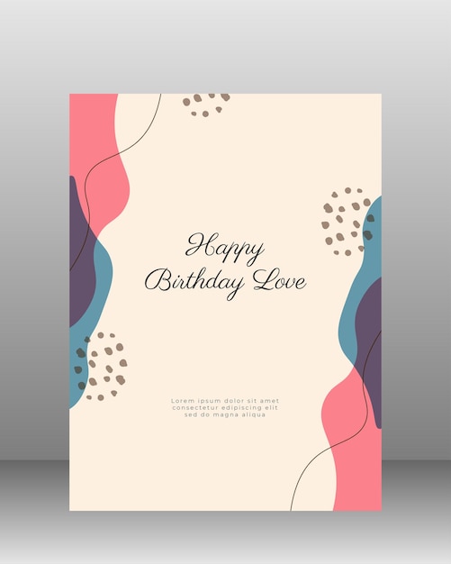 buon compleanno biglietto di auguri modello astratto design minimalista