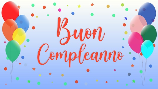 Buon compleanno carta di sfondo vettoriale