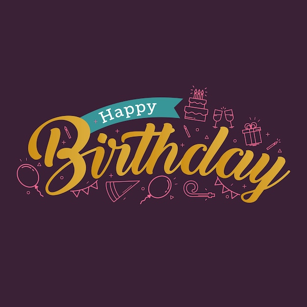 Buon compleanno design tipografia